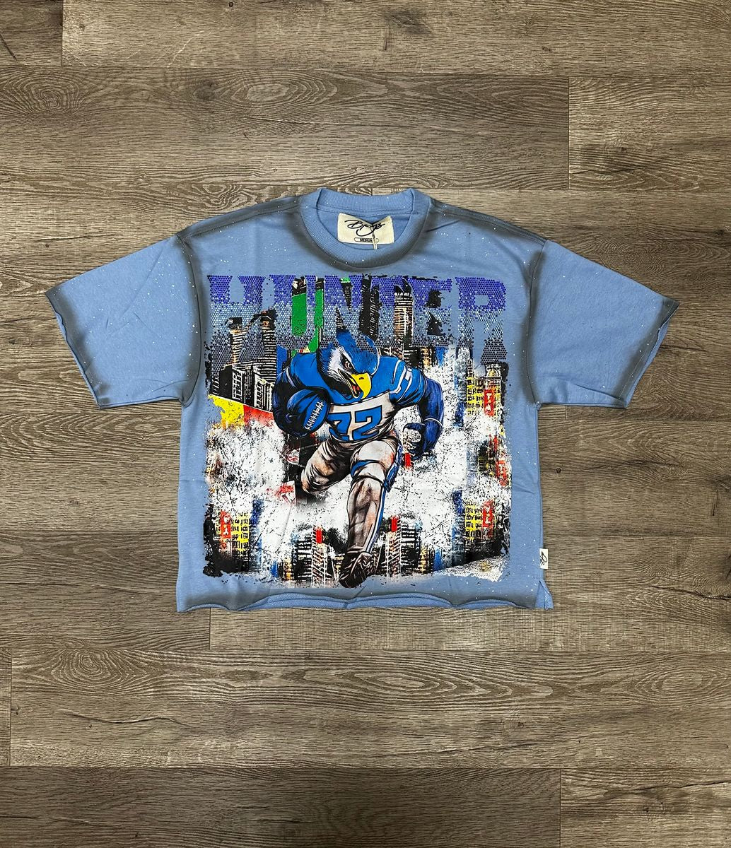 HUNTER" F-TERRY CROPPED T-SHIRT (T1402)