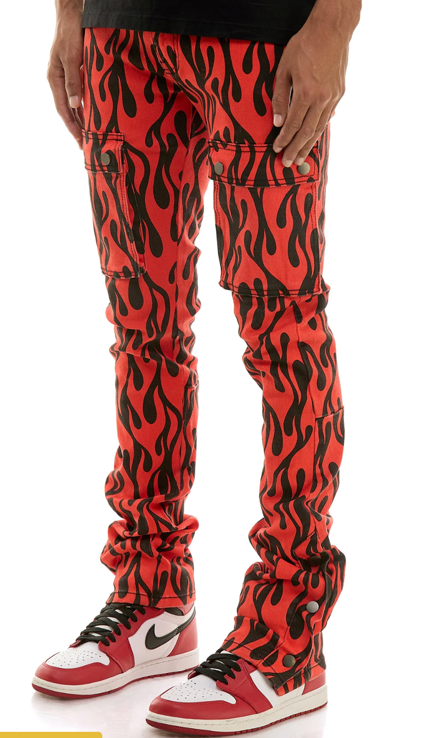 KDNK - Stacked Jean (Red Flame)