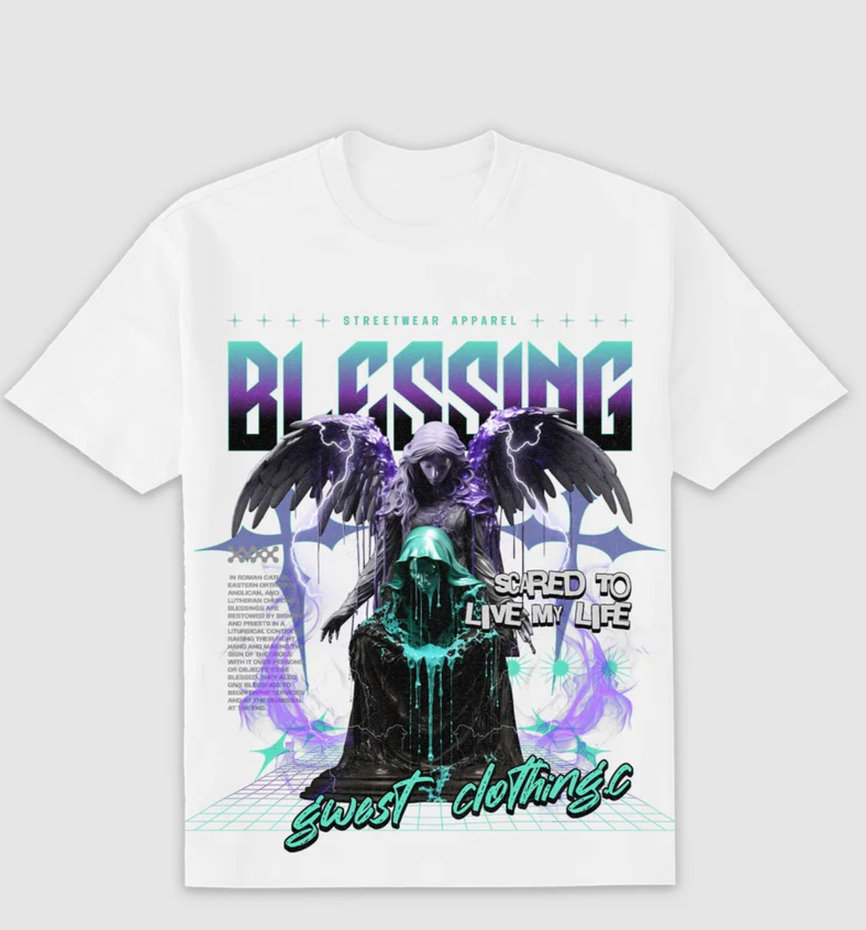 G WEST- Rhinestone Blessing Tee