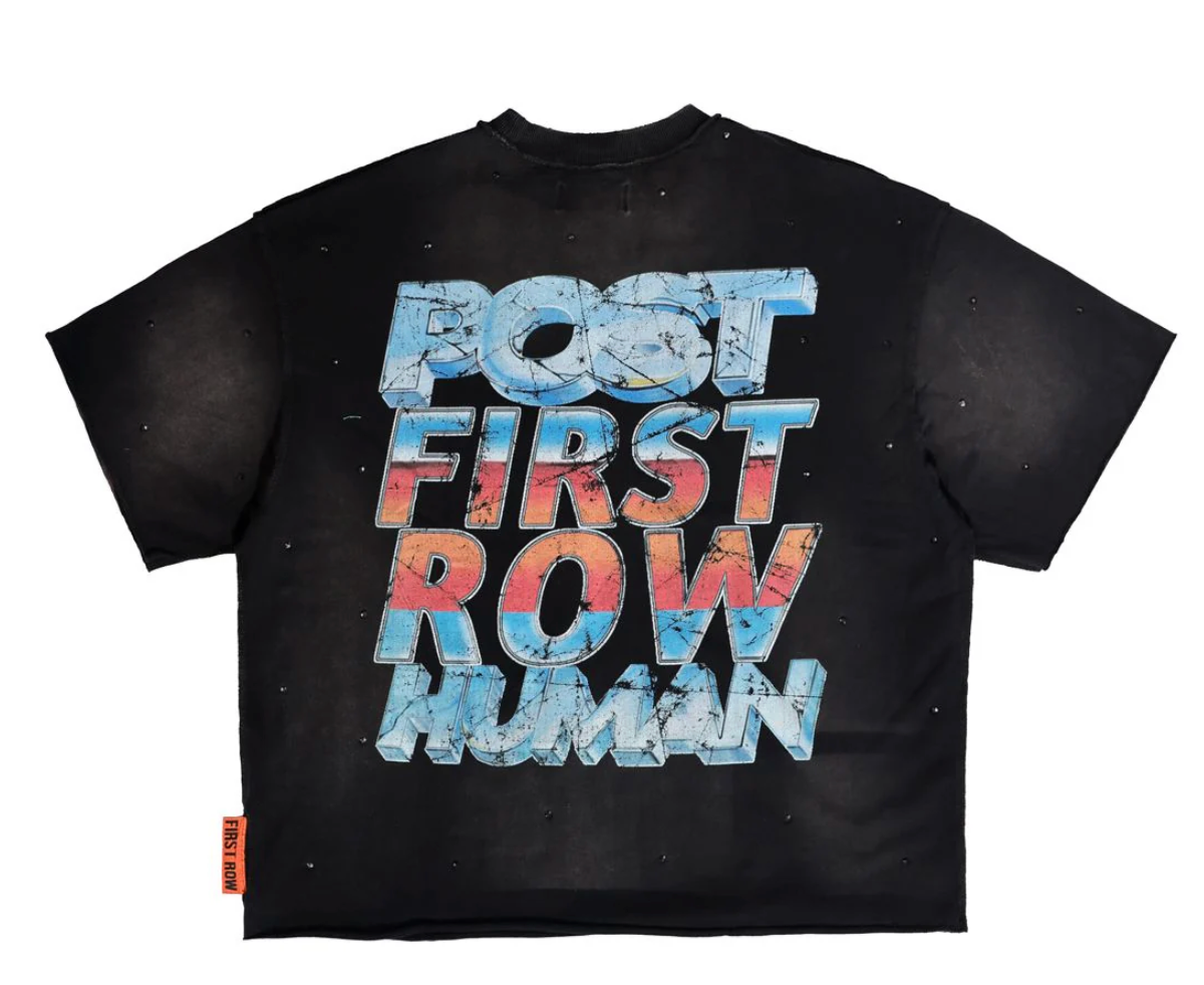 First POST HUMAN FULLY OPERATIONAL WASHED CROPPED TEE