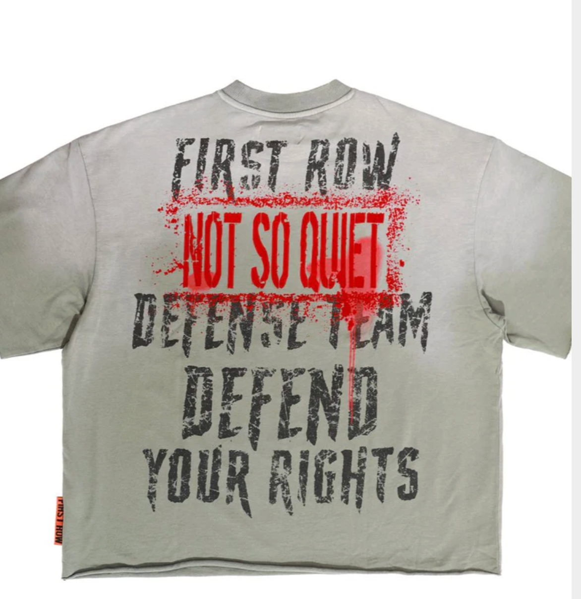 First Row -CAUTION NOT SO QUIET GHOST RIDER CROPPED TEE