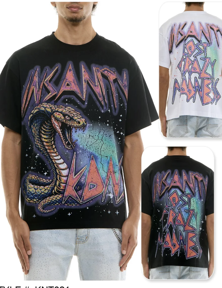 KDNK BLACK & WHITE - INSANITY T-SHIRT