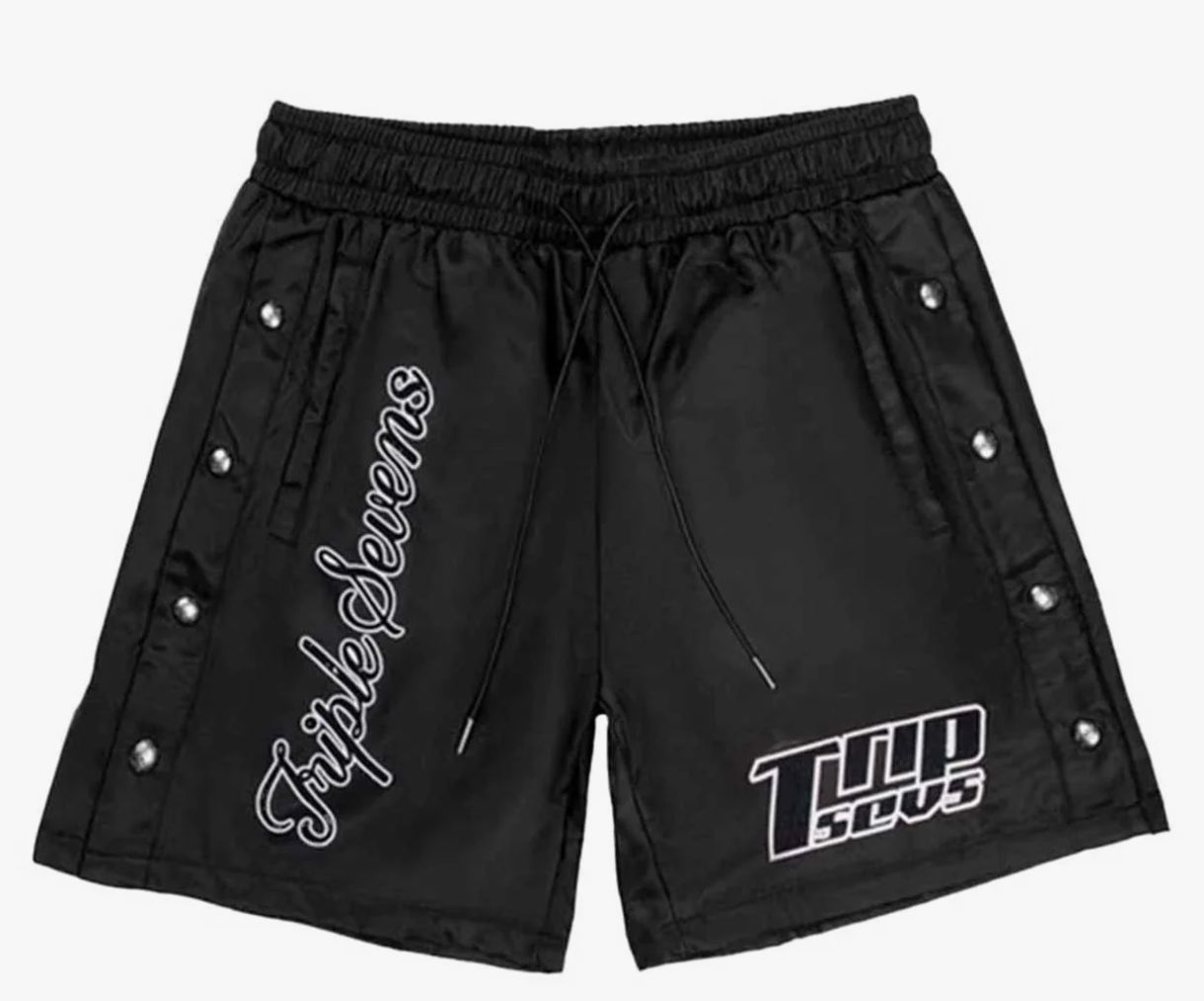 Triple Sevens Nylon Button Shorts Black