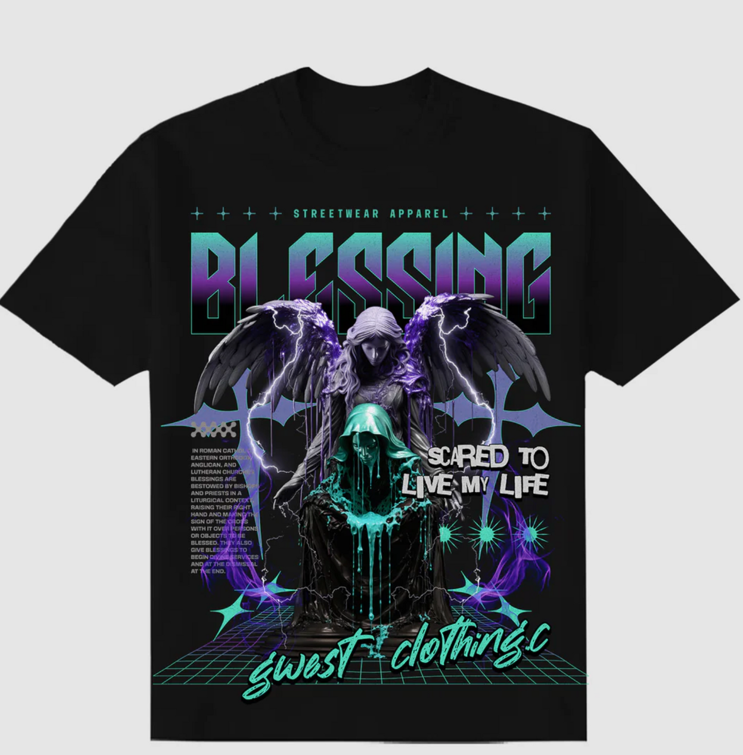 G WEST- Rhinestone Blessing Tee