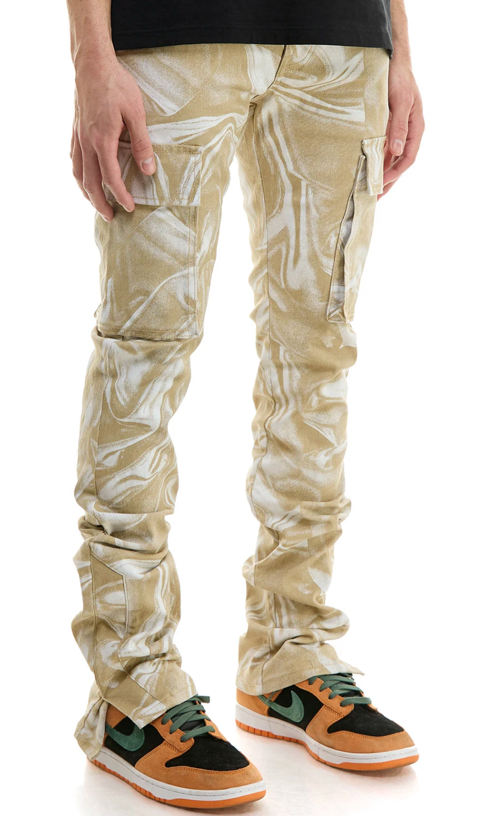 KDNK- Stacked Jeans Cargo (Khaki Smoke)