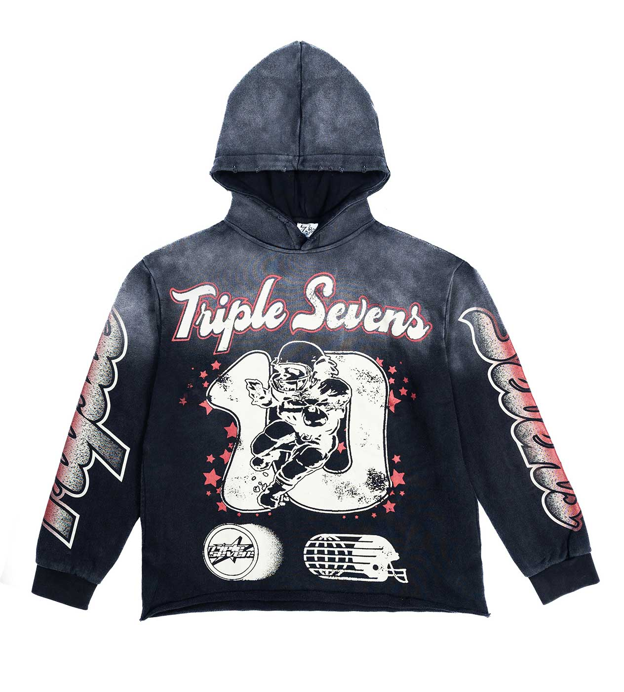 Triple Sevens - All Star Football Hoodie Black